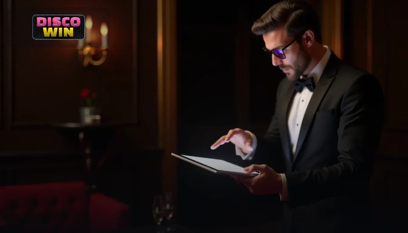 Discowin Casino registration form with email, password and currency selection fields